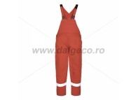 Pantaloni de iarna cu pieptar si benzi reflectorizante PILZEN RED 9062R-M