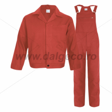 Costum salopeta cu pieptar MEX RED-L