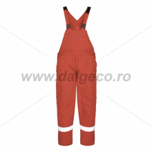 Pantaloni de iarna cu pieptar si benzi reflectorizante PILZEN RED 9062R-L