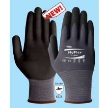 Manusi tricotate spandex/nylon, cu aplicatii spuma nitrilica pe palma HYFLEX 11-840 11-840-10