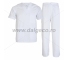 Costum alb din tercot Meda 90833-A-L