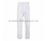 Pantaloni standard din bumbac TEO WHITE 90812 A-M